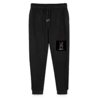 Leuchtender Hase - Stanley/Stella Teenager Bio Jogginghose Mini Mover  - Schwarz - Vorne