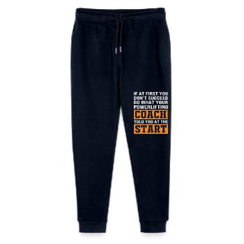 Bodybuilder Deadlift Gym Fitness Workout Dumbbell - Stanley/Stella Mini Mover Teen Organic Jogging Trousers  - navy - Front