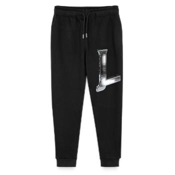 Chrome ,, L " Metallic - Stanley/Stella Teenager Bio Jogginghose Mini Mover  - Schwarz - Vorne