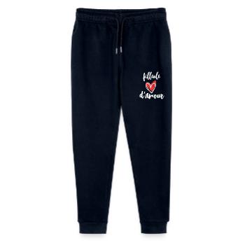 Filleule d'amour Idée cadeau Baptême anniversaire - Pantalon de jogging bio Mini Mover Stanley/Stella Ado  - marine - Devant