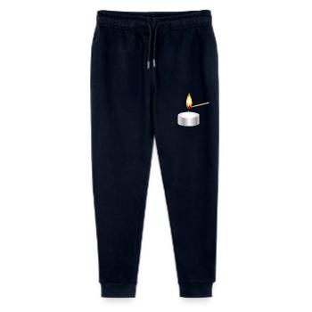 light a small tea light with match - Stanley/Stella Mini Mover Teen Organic Jogging Trousers  - navy - Front