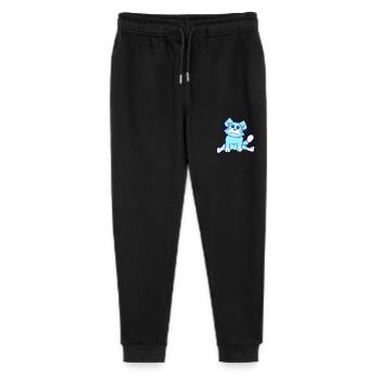 Jolie chatte assise heureuse souriante - Pantalon de jogging bio Mini Mover Stanley/Stella Ado  - noir - Devant