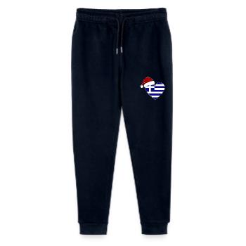 Greece flag Christmas heart - Stanley/Stella Mini Mover Teen Organic Jogging Trousers  - navy - Front
