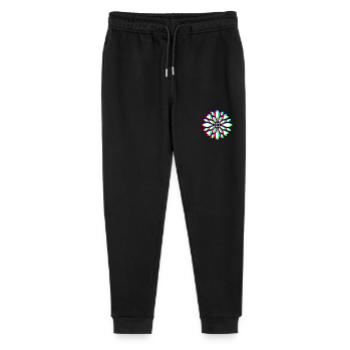 EDM Floral Mandala - Stanley/Stella Mini Mover Teen Organic Jogging Trousers  - black - Front