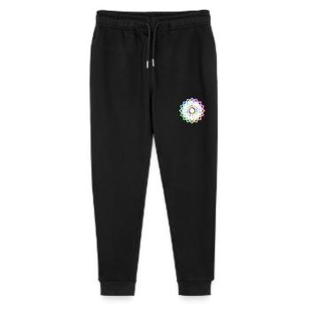 EDM Tricolor - Geometrical Mandala 2 - Glitch - Stanley/Stella Mini Mover Teen Organic Jogging Trousers  - black - Front