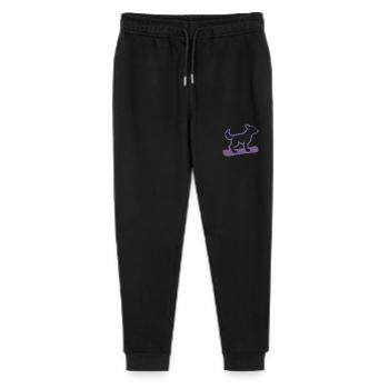 Hund Snowboard Snowboarder Minimalistisches Design - Stanley/Stella Teenager Bio Jogginghose Mini Mover  - Schwarz - Vorne