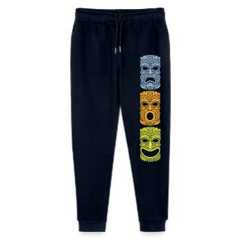 Dreifarbige Tiki Maske, Retro Style Shirts u. mehr - Stanley/Stella Teenager Bio Jogginghose Mini Mover  - Navy - Vorne
