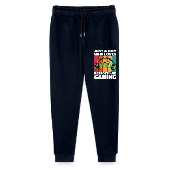 Gamer & Parrots: Video Games & Colorful Adventure - Stanley/Stella Mini Mover Teen Organic Jogging Trousers  - navy - Front