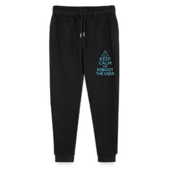 Keep Calm and Reboot the User – Funny IT Shirt - Stanley/Stella Mini Mover Teen Organic Jogging Trousers  - black - Front