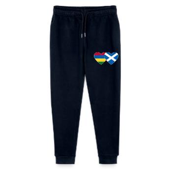 Mauritius Scotland Flag Heart - Stanley/Stella Mini Mover Teen Organic Jogging Trousers  - navy - Front