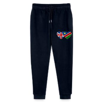 Great Britain Namibia Flag Heart - Stanley/Stella Mini Mover Teen Organic Jogging Trousers  - navy - Front