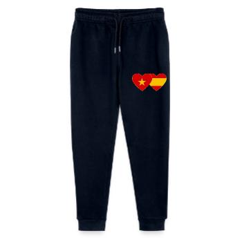 Vietnam Spain Flag Heart - Stanley/Stella Mini Mover Teen Organic Jogging Trousers  - navy - Front