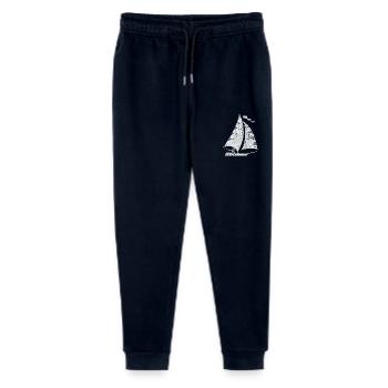 Minimalist Sailboat Sailing Sailing Yacht Sea - Stanley/Stella Mini Mover Teen Organic Jogging Trousers  - navy - Front