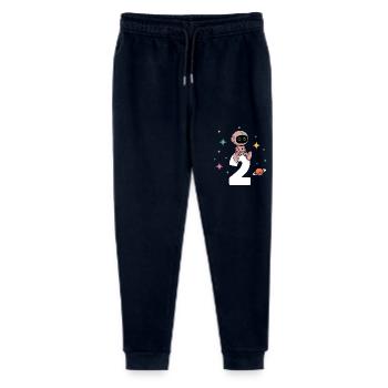 I'm 2 years second birthday astronaut - Stanley/Stella Mini Mover Teen Organic Jogging Trousers  - navy - Front