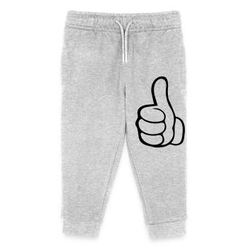 hand daumen hoch - Kinder Organic Jogginghose Mini Mover von Stanley/Stella - Grau meliert - Vorne