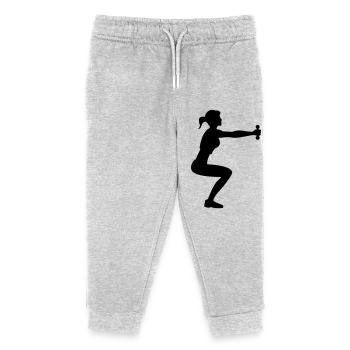 lady fitness - Kinder Organic Jogginghose Mini Mover von Stanley/Stella - Grau meliert - Vorne
