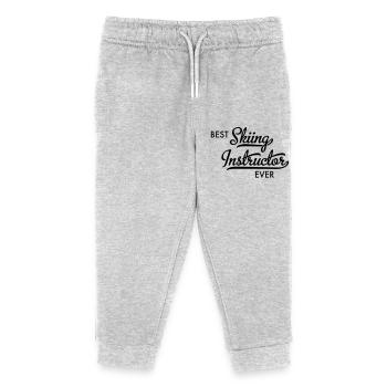 Ski instructor - Kids Organic Sweatpants by Stanley/Stella - heather grey - Front