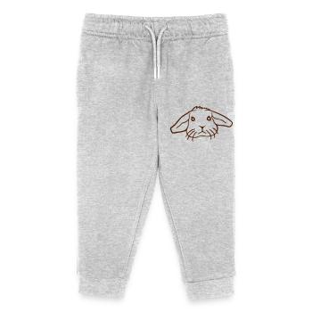 Lapin Lapin Rongeur Petit Animal Mignon - Pantalon de jogging enfant bio Stanley/Stella - gris chiné - Devant