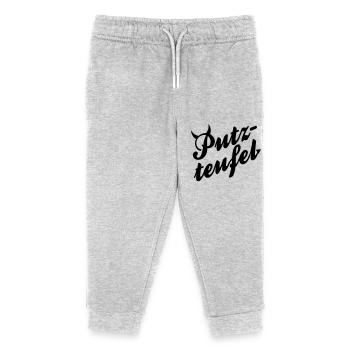 Putzteufel - Kinder Organic Jogginghose Mini Mover von Stanley/Stella - Grau meliert - Vorne