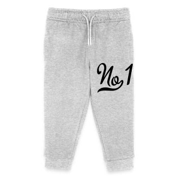 Number one - Kids Organic Sweatpants by Stanley/Stella - heather grey - Front