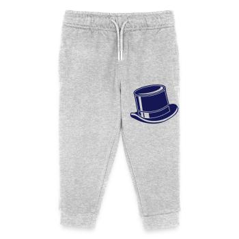 Top Hat - Kids Organic Sweatpants by Stanley/Stella - heather grey - Front