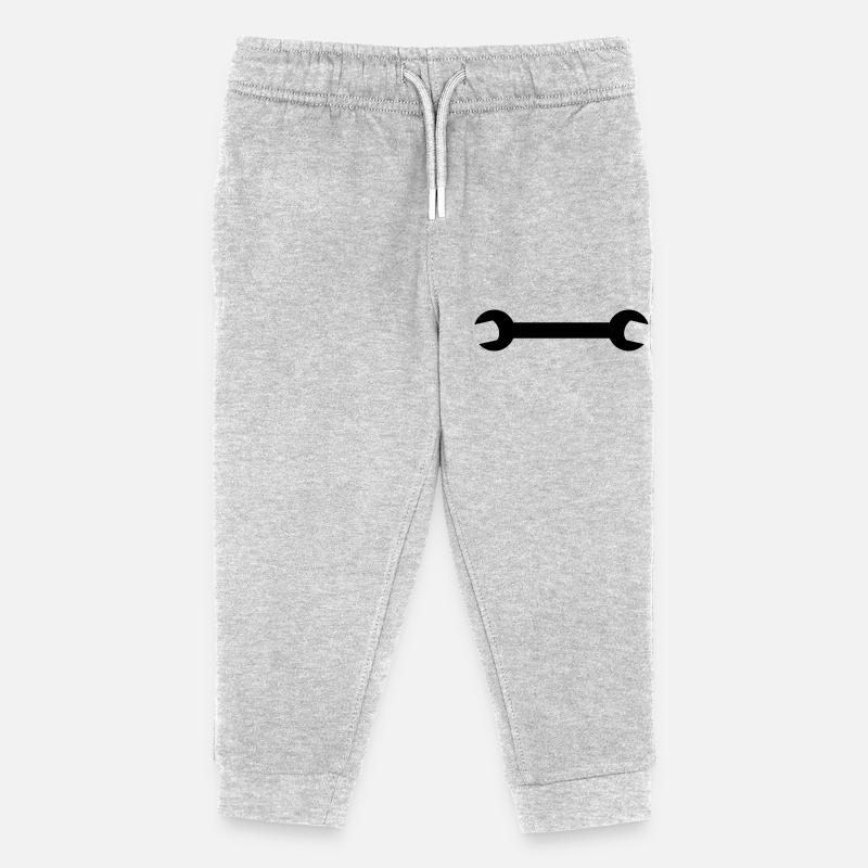 Clé noire - Pantalon de jogging enfant bio Stanley/Stella - gris chiné