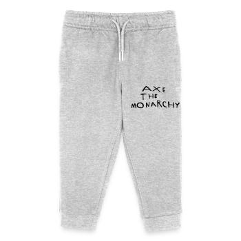 Hache la monarchie - Pantalon de jogging enfant bio Stanley/Stella - gris chiné - Devant