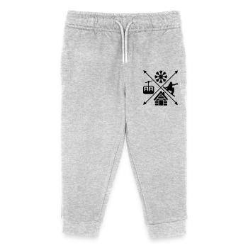 Snowboard - Kids Organic Sweatpants by Stanley/Stella - heather grey - Front