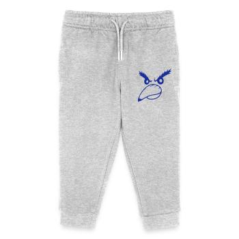Rabe Vogel guckt böse cool lustig Comic Humor Spaß - Kinder Organic Jogginghose Mini Mover von Stanley/Stella - Grau meliert - Vorne
