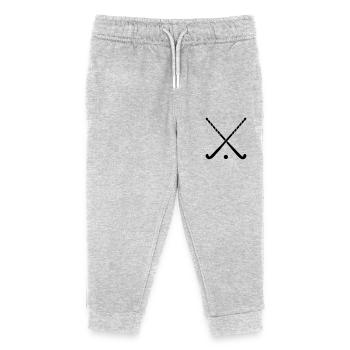 Hockey Schläger Farbwechsel - Kinder Organic Jogginghose Mini Mover von Stanley/Stella - Grau meliert - Vorne