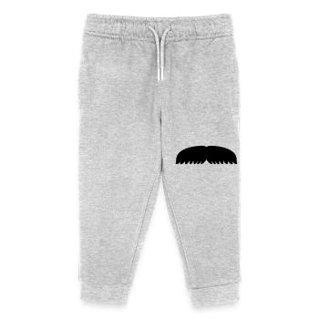 Moustache Cheveux Ailes Novembre Cadeau - Pantalon de jogging enfant bio Stanley/Stella - gris chiné - Devant