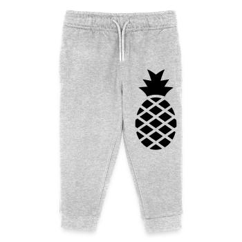 Pineapple - Kids Organic Sweatpants by Stanley/Stella - heather grey - Front