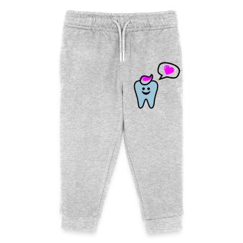 zahn punk zahnarzt dentist - Kids Organic Sweatpants by Stanley/Stella - heather grey - Front