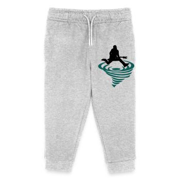 Rocker Emblem - Kinder Organic Jogginghose Mini Mover von Stanley/Stella - Grau meliert - Vorne