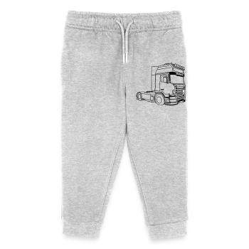 Vabis Truck v8 Roadtrain Streamline highline - Kinder Organic Jogginghose Mini Mover von Stanley/Stella - Grau meliert - Vorne