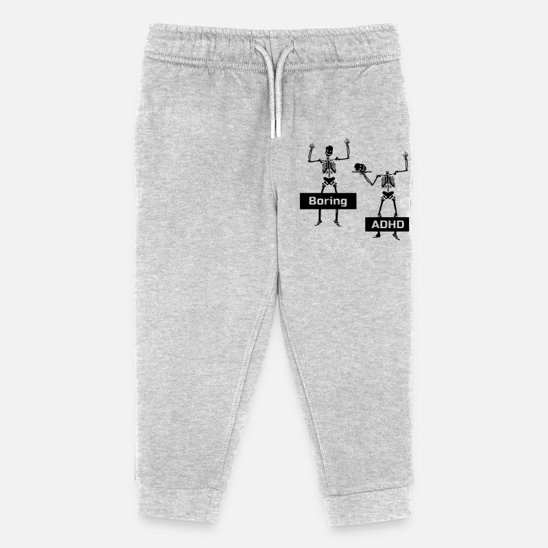 Ennuyeux vs TDAH TDAH Dire cadeau - Pantalon de jogging enfant bio Stanley/Stella - gris chiné