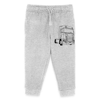 Truck - Kids Organic Sweatpants by Stanley/Stella - heather grey - Front