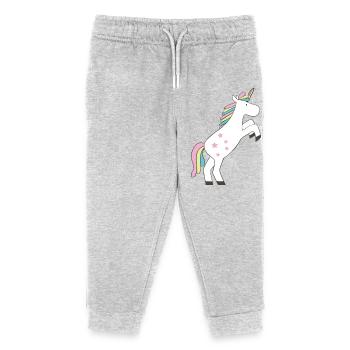 unicorn - Kids Organic Sweatpants by Stanley/Stella - heather grey - Front