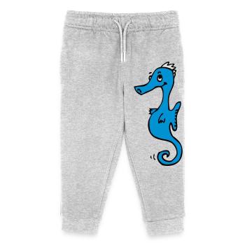 Sea horse - Kids Organic Sweatpants by Stanley/Stella - heather grey - Front