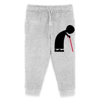 Oma - Kinder Organic Jogginghose Mini Mover von Stanley/Stella - Grau meliert - Vorne