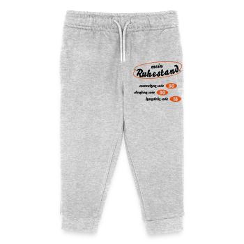 Rentner - Kinder Organic Jogginghose Mini Mover von Stanley/Stella - Grau meliert - Vorne
