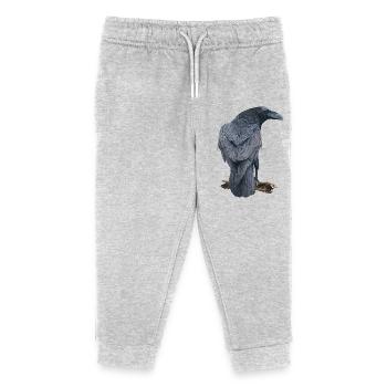 Crow - Kids Organic Sweatpants by Stanley/Stella - heather grey - Front