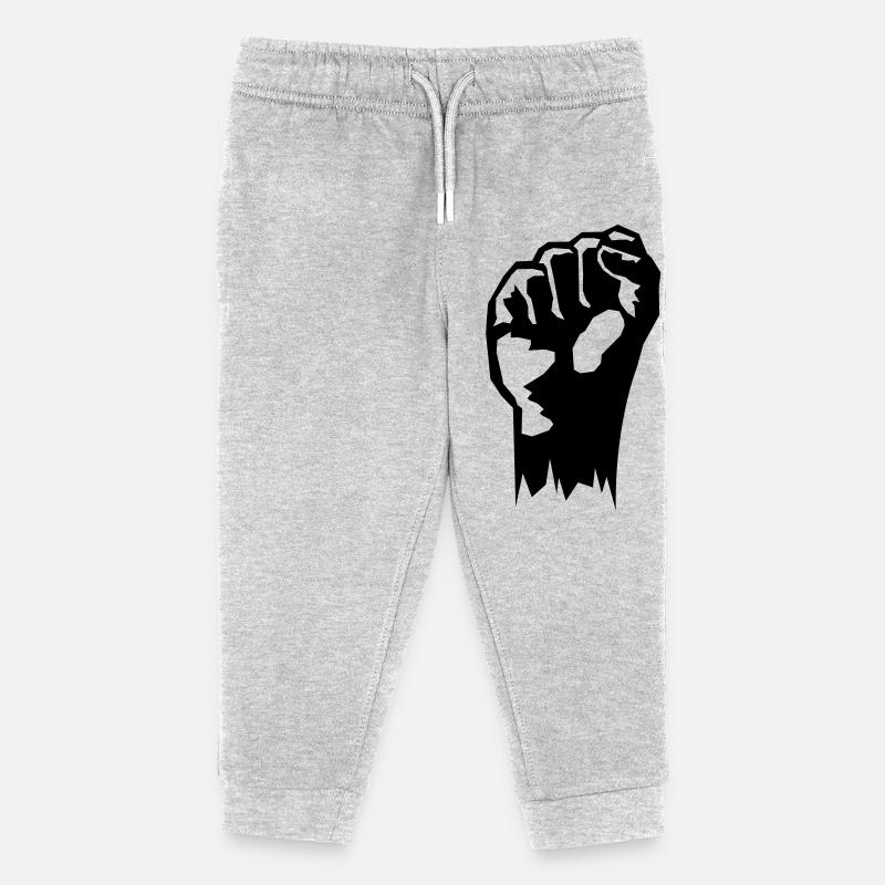 fight - Kinder Organic Jogginghose Mini Mover von Stanley/Stella - Grau meliert