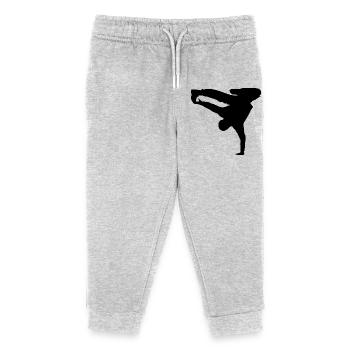 Capoeira dance - Kinder Organic Jogginghose Mini Mover von Stanley/Stella - Grau meliert - Vorne