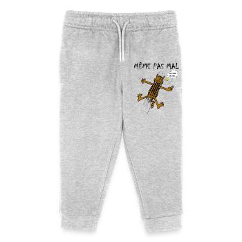Les neuf vies du chat - Pantalon de jogging enfant bio Stanley/Stella - gris chiné - Devant