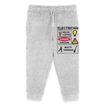 Electrician - Pantalon de jogging enfant bio Stanley/Stella - gris chiné - Devant