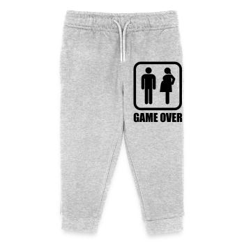 Game over - enceinte - Pantalon de jogging enfant bio Stanley/Stella - gris chiné - Devant