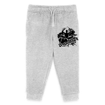 Un batteur et sa batterie - Pantalon de jogging enfant bio Stanley/Stella - gris chiné - Devant