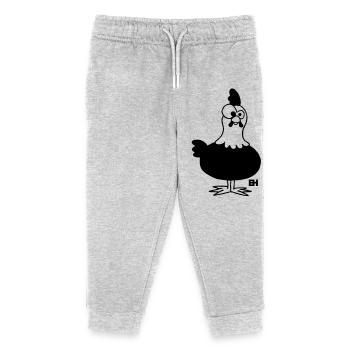 Chicken - Hen - Kids Organic Sweatpants by Stanley/Stella - heather grey - Front