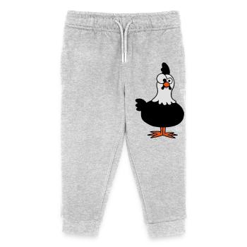 Chicken - Hen - Kids Organic Sweatpants by Stanley/Stella - heather grey - Front